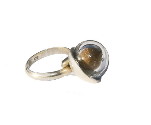 Ring top bolletje mini met onder schotel hol
